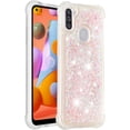 thumbnail image 2 of Compatible with Samsung Galaxy A11 Case Glitter Liquid Cute Clear Phone Case Floating Quicksand Shockproof Protective Bumper Silicone Soft TPU Case for Samsung Galaxy A11 Star Pink YB, 2 of 14