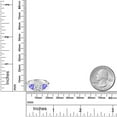 thumbnail image 3 of Gem Stone King 925 Sterling Silver White Moissanite and Blue Tanzanite 3 Stone Engagement Ring for Women (2.50 Cttw, Gemstone Birthstone, Available in Size 5, 6, 7, 8, 9), 3 of 3