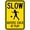 A2, variant on Metal Sign Warning Tin Sign Slow Kids And Pets At Play Aluminum Signs For Home Coffee Bar Wall Decor 8x12 Inch