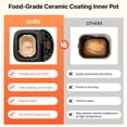 thumbnail image 6 of VEVOR Bread Maker, 19-in-1 2LB Dough Machine, Nonstick Ceramic Pan Automatic Breadmaker with Gluten Free Setting, Whole Wheat Bread Making, Digital, Programmable, 3 Loaf Sizes, 3 Crust Colors, 6 of 9