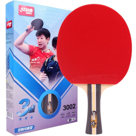 DHS Ping Pong Paddles Professional Table Tennis Racket with Hurricane Rubber Carrying Case - ITTF Approved Rubber for Tournament Play