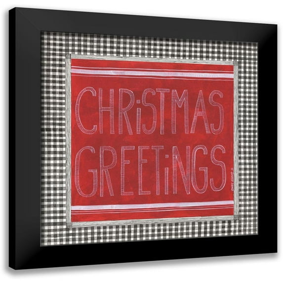 Shamp, Cindy 20x20 Black Modern Framed Museum Art Print Titled - Christmas Greetings