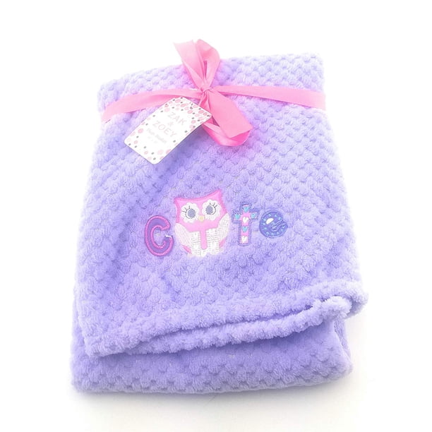 Zak and Zoey Plush Baby Blanket 30 by 40 inch (Purple Owl) Walmart
