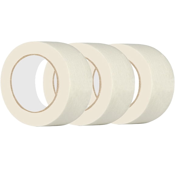 BPPEG Masking Tape 2 Inch Wide 3 Pack, Painting Tape for General Purpose Use, 2 Inches X 55 Yards X 3 Rolls, 165 Yards in Total Residue-Free Masking Tape 2 Inch Masking Tape Bulk