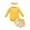 Yellow, variant on Fesfesfes Newborn Infant Baby Bodysuit Girls Ruffles Romper Tops Floral Shorts Outfits Headband Set