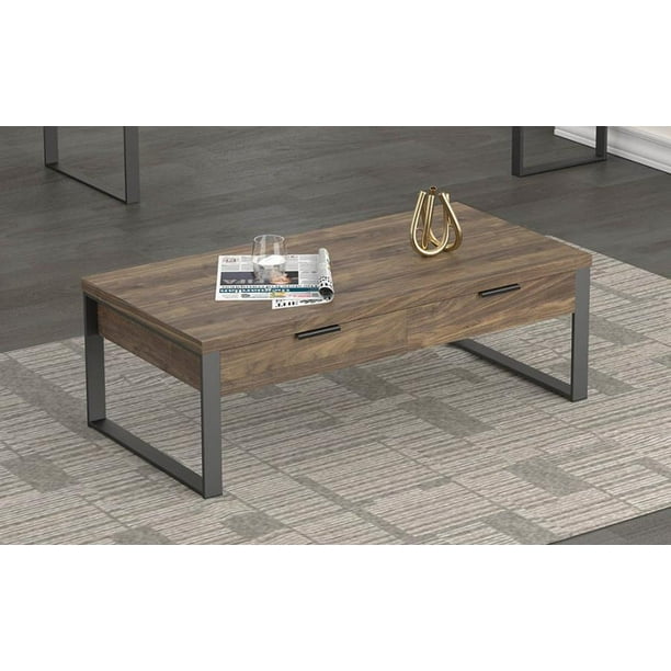 Square Coffee Table Aged Walnut