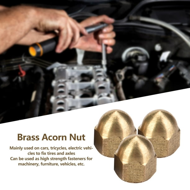 Brass Acorn Nut Kit Dome Head Hex Nuts Set Vehicle Fasteners M3M12 For