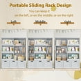 thumbnail image 3 of Homfa 6 Cube Toy Storage, Cube Organizer with Sliding Rack, 3 Drawer Kids Bookcase and Bookshelf, Gray, 3 of 7