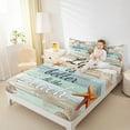 thumbnail image 4 of Manfei Starfish Sealife Bed Sheets Set Queen Size, Rustic Farmhouse Bed Sheets Queen, Wooden Plank Bedding Queen Size, Super Cozy Bedroom Decor, 4pcs, 4 of 7