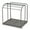 grey, variant on Accreate Pool Towel Rack, Outdoor Pool Storage Rack with Rattan Base and 5 Towel Bars with Compartments