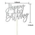 thumbnail image 2 of Decoración para tartas ZLPDS con purpurina plateada de feliz cumpleaños, 15 x 12 cm, 2 of 5