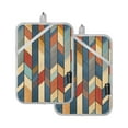 thumbnail image 7 of Yayeee Pot Holders Kitchen Heat Resistant with Pocket 7"x9.8" Cotton Oven Cooking Hot Pads, Beige Geometric, 7 of 7