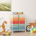 thumbnail image 6 of Costway 20 Drawers Rolling Storage Cart Art Craft Organizer on Wheels Multipurpose Macaron, 6 of 10