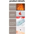 thumbnail image 3 of YOPTOP Essential Oil Diffuser 250mL,Flame Aroma Diffuser, Silent Aroma Diffuser Humidifier, Salt Stone Lamp, Light Gradient, Essential Oil Diffuser with Automatic Safety Switch,White, 3 of 5