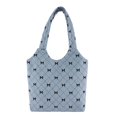 thumbnail image 1 of Bolso Hombro Hobo Pana Gran Capacidad Bowknot Casual para Mujer, 1 of 9