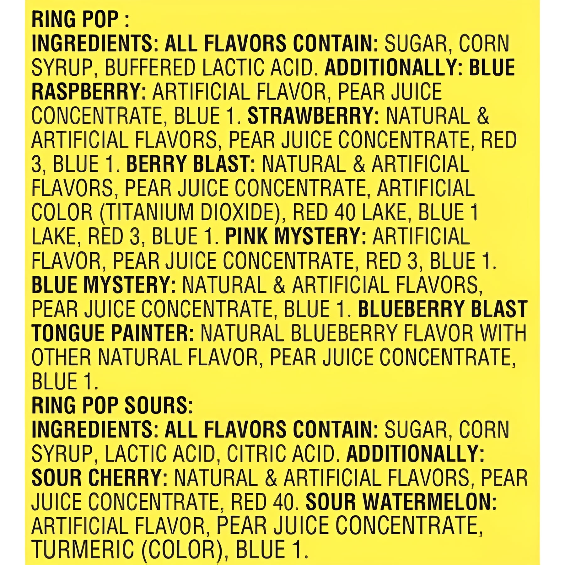RING POP Individually Wrapped Lollipop Candy, 40 Count Bulk Tub