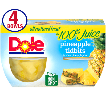 UPC 038900004071 product image for Dole Fruit Bowls Pineapple Tidbits in 100% Fruit Juice, 4 Oz All Natural Fruit B | upcitemdb.com