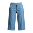 thumbnail image 5 of Yievot Women's Capri Jeans High Waist Wide Leg Cropped Pants Loose Casual Summer Cropped Denim Pants with Pockets, 5 of 6