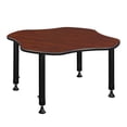 thumbnail image 3 of 30" Clover Shaped Height Adjustable Classroom Desk- Cherry, 3 of 7