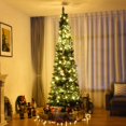 thumbnail image 4 of Costway 9Ft PVC Artificial Pencil Christmas Tree Slim w/ Stand Home Holiday Decor Green, 4 of 10