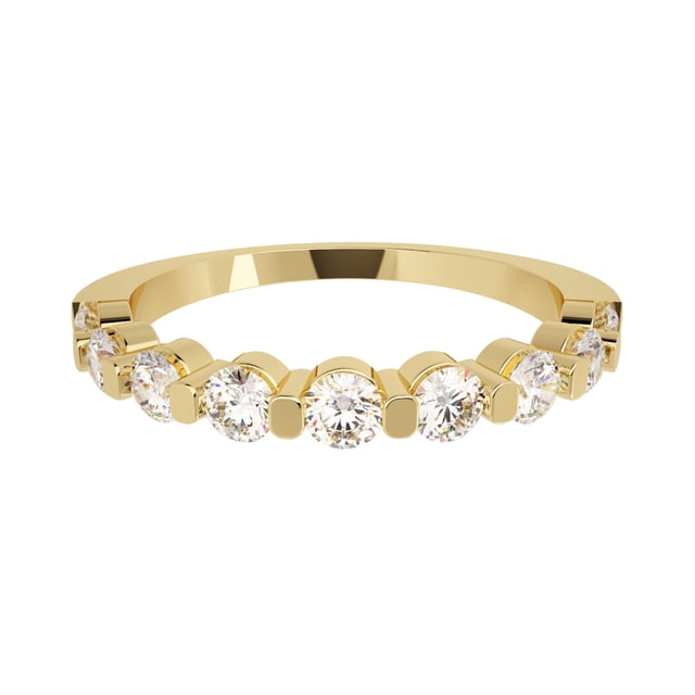 Anillo Churumbela Oro Amarillo 14K con Diamantes #7.0 TIMESQUARE B4748#70M