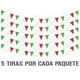 thumbnail image 1 of Banderin Liso Tricolor DECORAMEC PAPEL PICADO 5 tiras de 8 metros decoración de papel picado, 1 of 6