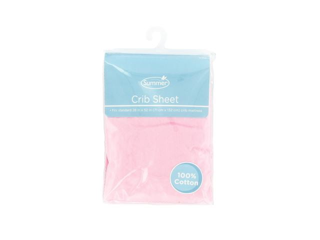 Summer Infant Full Size Crib Sheet Pink Walmart Com