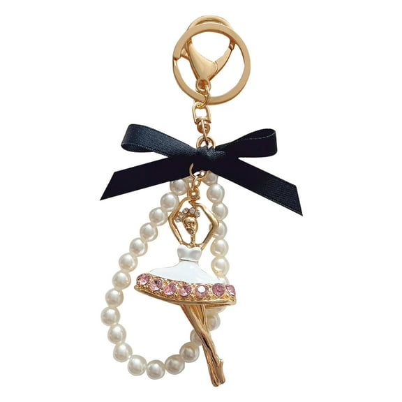 GAXIRE Ballet Keychains for Women White 1Set