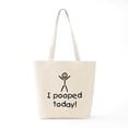 thumbnail image 6 of CafePress - I Pooped Today Silly Tote Bag - Unisex Canvas Tote Bag, Beige, 1-Piece, 6 of 7