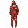 thumbnail image 2 of Odeerbi Christmas Onesie Pajamas for Family Holiday Sleep Jumpsuit Long Sleeve Family Christmas Pajamas Matching Sets Dad Printed Loungewear Jumpsuit Sleepwear Xmas PJs Set Red, 2 of 6