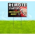 thumbnail image 1 of Remote Starters Installed Here! (18" x 24") Yard Sign, Includes Metal Step Stake, 1 of 6