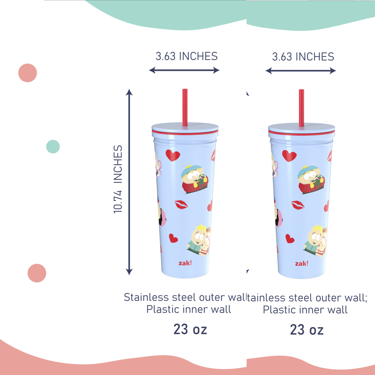 Zak Designs 23oz South Park Kendall Tumbler with Straw - Walmart.com