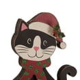 thumbnail image 4 of 7.75" Black and Red Unique Wooden Cat Stocking Holder, 4 of 6