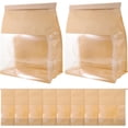 thumbnail image 1 of 50pcs Paper Bread Bags with Clear Window Bread Bags Large Paper Bakery Bag with Window, 1 of 5