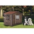 thumbnail image 7 of Anykoon Outdoor Large Wooden Cabin House Style Wooden Dog Kennel,Unique All-Around Habitat with Metal Frame, 7 of 7