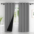 thumbnail image 2 of Lfeey Grey Blackout Curtains, 42x72 inch, Set of 2 Panels, Room Darkening Curtains for Bedroom, 2 of 6