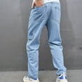 thumbnail image 4 of SwiftWear Denim Pants for Men Relaxed Fit Button Zipper Closure Stretch Jeans Trousers S, 4 of 9