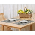 thumbnail image 6 of Unique Bargains Placemats Set of 6, Heat-Resistant Placemat, Polyvinyl Chloride Place Mats Dark Grey 18x12 inch, 6 of 6