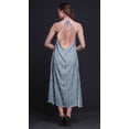 thumbnail image 5 of Bimba Stripe Women Printed Backless Long Halter Neck Beachwear RayonÂ&nbsp;Dress-Medium, 5 of 6