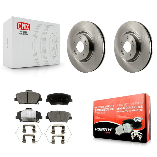 Transit Auto Front Disc Brake Rotors and Semi-Metallic Pads Kit for Car 2019-2022 Hyundai Nexo K8F-103861