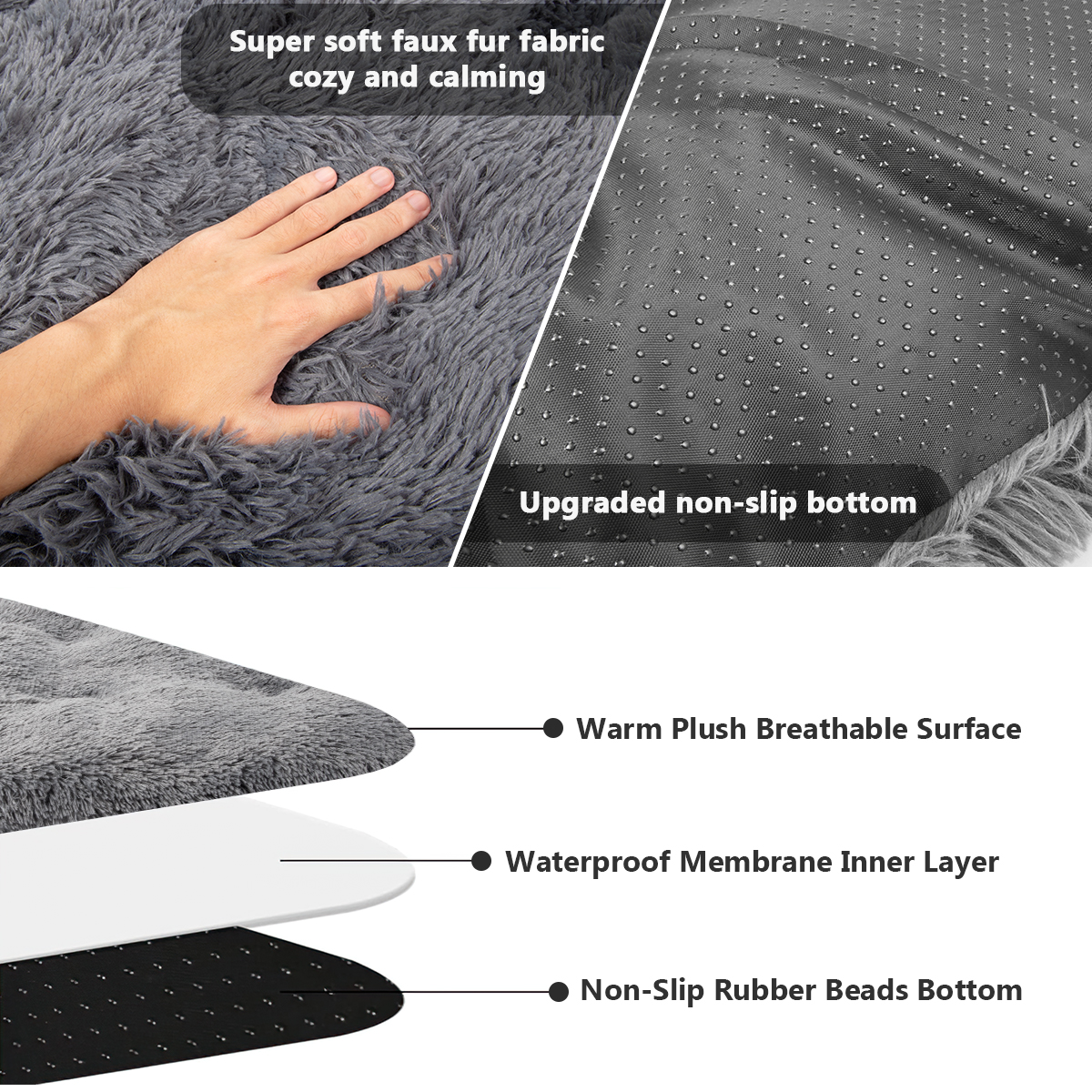 Cshidworld Plush Orthopedic Dog Bed, Large photo 4