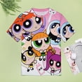 thumbnail image 5 of The Powerpuff Girls Womens T-Shirt Round Neck Short Sleeve Tee Shirts Summer Breathable Tops Blouse 3XL, 5 of 8