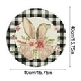 thumbnail image 3 of POLISE Spaces Easter Round Placemat – 15.7x15.7 Inch Polyester Bunny Egg Table Mat, Spring Holiday Dining Table Protector, Washable Reusable Placemat for Home Kitchen Decor, 3 of 6