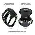 thumbnail image 4 of Kurgo Stash n Dash Dog Harness, Lightweight Vest Harness for Dogs, Pet Harness with Pocket, Folds into a Pouch, for Running, Hiking, Reflective, Black (X-Large), 4 of 11