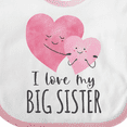 thumbnail image 4 of Inktastic I Love My Big Sister Two Hugging Hearts Boys or Girls Baby Bib, 4 of 4