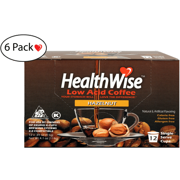 Hazelnut Low Acid Keurig KCups Count 6 Cartons (72 cups)