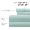 thumbnail image 6 of Breathable Cool Wrinkle Resistant Bed Sheets Set + 1 Bonus Pillowcase Aqua for Twin Size Bedding by Comfort Canopy, 6 of 12