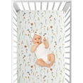 thumbnail image 6 of Sweet Jojo Designs Watercolor Floral Garden Sage Green Girl 100% Cotton Muslin Fitted Crib Sheet, 6 of 6