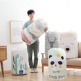 thumbnail image 4 of Quilt Storage Bag Drawstring Waterproof Clothing Organizer Bag for Quilt Clothes, 4 of 10