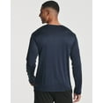 thumbnail image 3 of Real Essentials 4 Pack: Men's Dry-Fit Moisture Wicking Performance Long Sleeve T-Shirt, UV Sun Protection Outdoor Active Top, 3 of 6